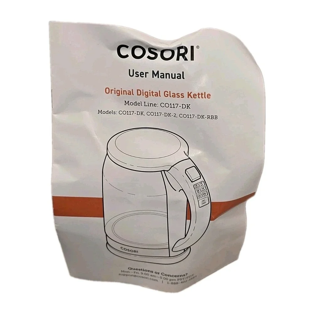 COSORI CO117-DK Original Digital Glass Electric Kettle 1.7L New Open Box